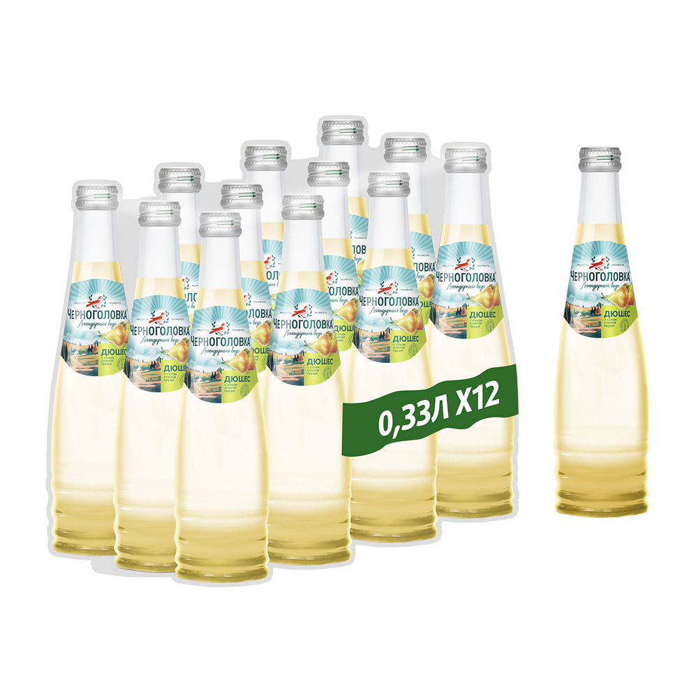 Лимонад Лимонад ЧЕРНОГОЛОВКА Дюшес 0,33 л, газ, стекло 0,33 литра 